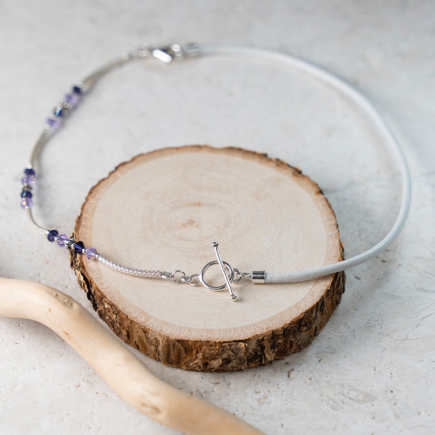 Balance Birthstone Amethyst Crystal Necklace (February)