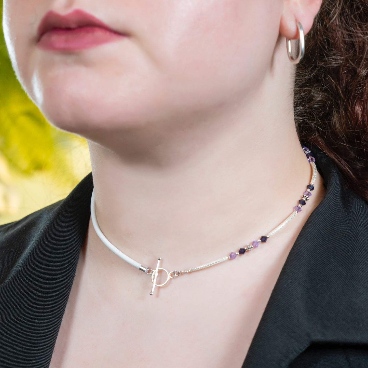 Balance Birthstone Amethyst Crystal Necklace (February)