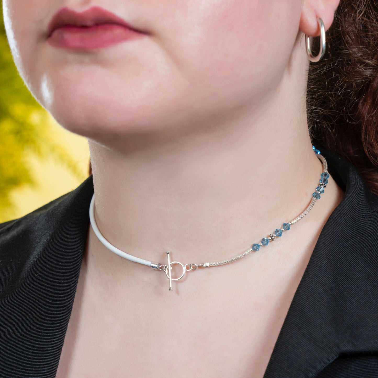 Balance Birthstone Aquamarine Crystal Necklace (March)