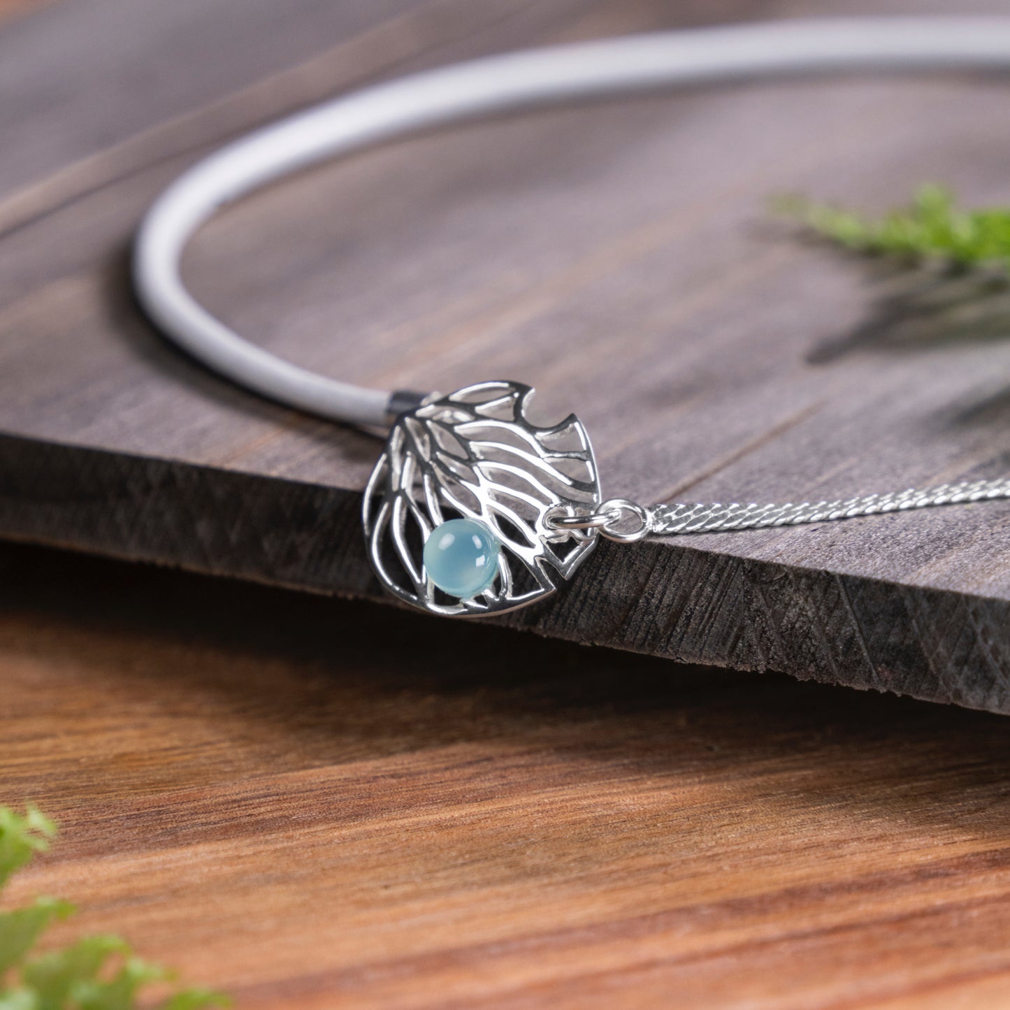 Nexus Collection Conch Chalcedony Charm Necklace