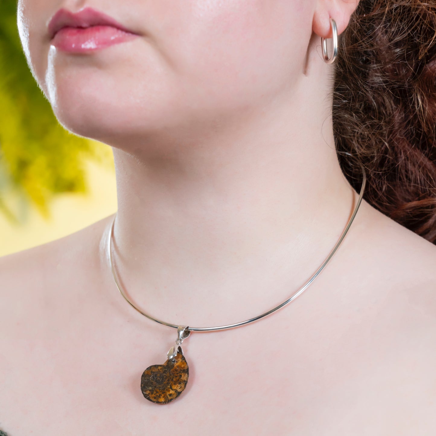 Balance Pendant Fosile Stone