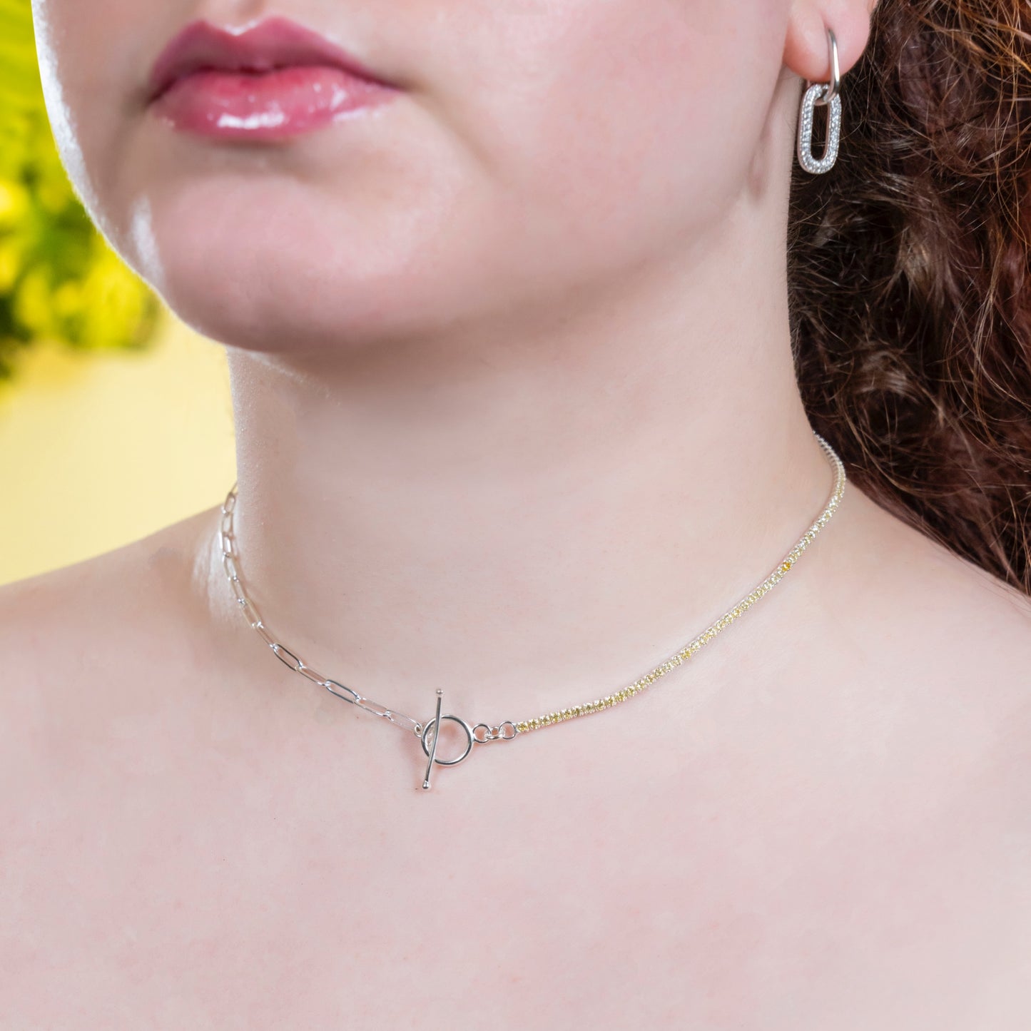 Balance Shine Sun Yellow Crystal Necklace