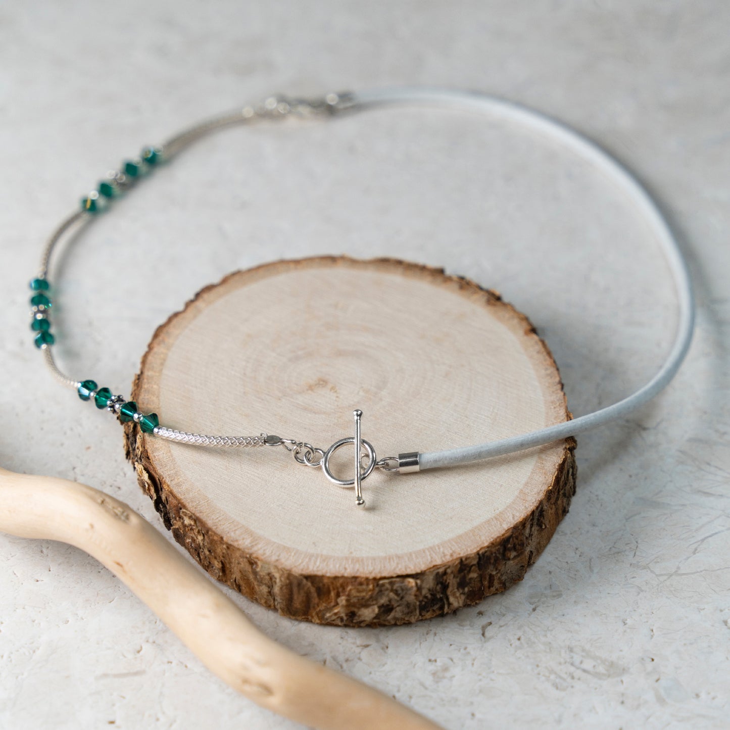 Balance Birthstone Emerald Crystal Necklace (May)